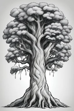 Monster tree to draw easy