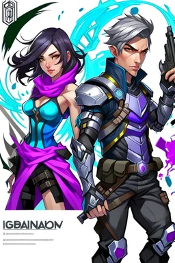 genç çift çizim tarzı kız kısa saçlı erkek kıvırcık raze erkek ve sage kız