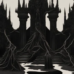 Generate a visually striking black metal artwork that towers of torment, 8K, extreme detail