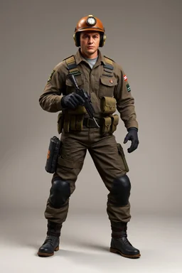 1950 operator system realistic full body character