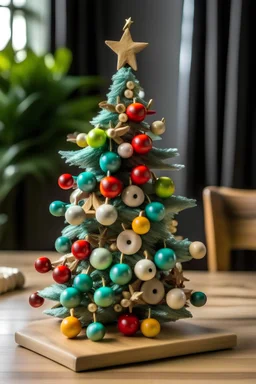 Crea un árbol de navidad con adornos con las letras formando la frase: buenos momentos pilar les desea una Feliz Navidad