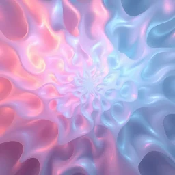 Mesmerizing abstract 3d visual, mass of flowing translucent shapes, centered, soft aesthetic, negative space.