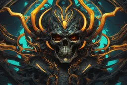 grendel skull machine in 8k solo leveling shadow artstyle, spider them, neon effect, magic circle, full body, apocalypse, cover eyes, intricate details, highly detailed, high details, detailed portrait, masterpiece,ultra detailed, ultra quality