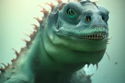 full length clean art NFT, soft lighting, soft pastel gradients, high definition, blender 3d futé reptile