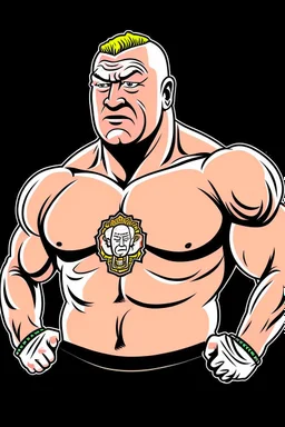 Brock Lesnar American wrestler catoon 2d