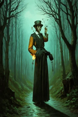 tummo ignition frequency; a neo-surreal, expressionist, steampunk version of John Atkinson Grimshaw
