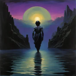apollo god hes walking out of water ((( reflective ))) in the background roman dystopian (((asthetics))) going to ruins and fallin apart (((destruction))) (((Francisco de Goya, Caravaggio masterpiece))). (((optical-illusion Zdzislaw Beksinski horror))), ((((cyberpunk horror)))), (((perfect-eyes))). swimming in water (((translucent-purple neon-red glowing-teal colors))). ((((hyper-photo-realistic)))), (((holy cross, cyberpunk , themes))). (((best quality))), (((horizontally-aligned-eyes))), (((m
