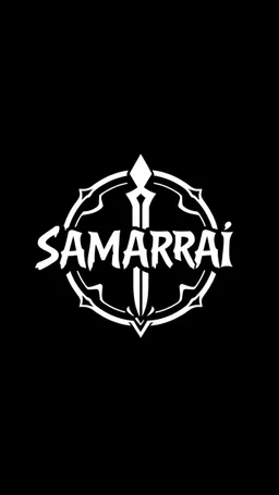 Artistic 3D Logo in black and white written on it “ SAMARRAI “ in black background