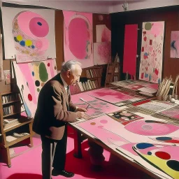 Archives made out of pink arcane magic painted Wassily Kandinsky