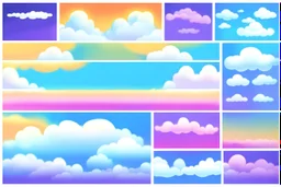 parallax clouds and sky background for 2d horizontal platformer