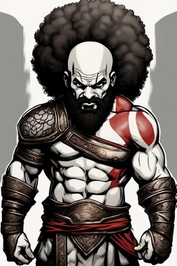 kratos with an afro