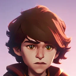 Portrait of a handsome brown haired little wizard kid by Nick Harris