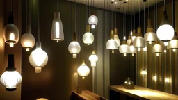 images of lamps modern but still very elegant in a room from a distance