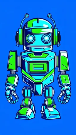 BenCos a future logo a robot green to blue