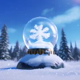 Kar küresi, unreal engine 5, 8k