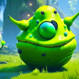 cute disney animation style slime, 8k resolution, ultra hyperdetailed, Unreal Engine 5, very small details, realistic, normal colours, realistic lighting, complex 3d render, cinema 4d