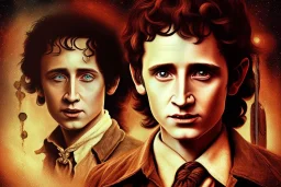 nicholas cage as frodo painted by tim burton