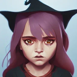 Portrait of an adorable witch kid by Nick Harris