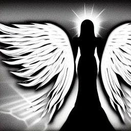 Angel code prophecy name words black and white