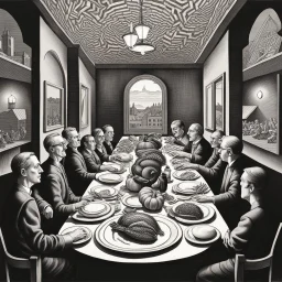 Thanksgiving dinner with M. C. Escher