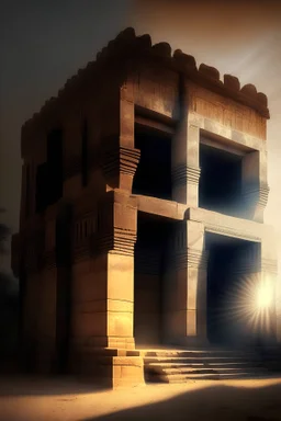 A building in Hampi showing "fea"r using play of light and feel of atmosphere