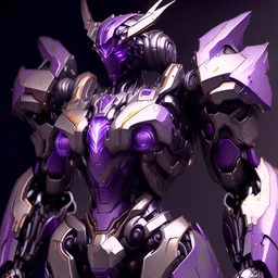 Android concept , realistic, metal and lavender ratio, symmetric, gundam, mecha, transformer, metallic shiny armour , curcuits, leds, weapons on forearms, intricately detailed, ray tracing, octane render, armored core, catalyst, katana, glowing, single eye, eye on head