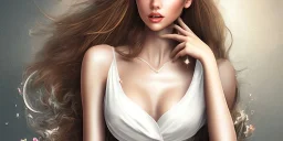 mooie witte vrouw volledig liggaam