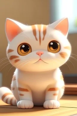 Full HD, 8k, 3D cute cat animation, Japanese school, learning