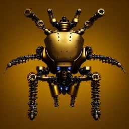 steampunk cybernetic biomechanical robotic bug of death, symmetrical, front facing, 3d model, very coherent symmetrical artwork, unreal engine realistic render, 8 k, micro detail, gold and steel intricate, elegant, highly detailed, digital painting, artstation, smooth, sharp focus, illustration, artgerm, tomasz alen kopera, wlop, unreal engine