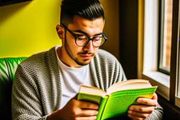 A person reading a remarkable book on self-development