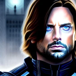 ultra detailed fullbody DRAWING of WINTER SOLDIER, extremely detailed digital painting, intrincate,intense stare, extremely detailed face,crystal clear Big Glowing eyes, mystical colors , perfectly centered image, perfect composition, rim light,extremely sharp detail, finely tuned detail, beautiful lighting, 8k, stunning scene, raytracing, anatomically correct, in the style of robert e howard and Ken Kelley and Ohrai Noriyoshi and Simon Bisley and tomzj1