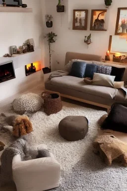 Cozy living room video game