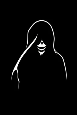 Extremely simple logo representing the shadow of the grim reaper. Noi