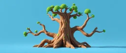 hi poly Tree Guardian T-pose just the character and simple background