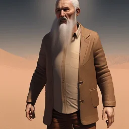 ancient old man in the desert, 3500 BCE, dramatic, dramatic lighting, volumetric lighting, hyperrealism, 8k, high quality, photorealistic, lot of details