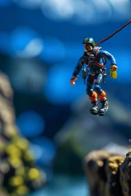 bungee jumping,shot on Hasselblad h6d-400c, zeiss prime lens, bokeh like f/0.8, tilt-shift lens 8k, high detail, smooth render, down-light, unreal engine, prize winning