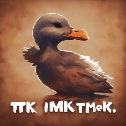 Make a Pic for a Rust gaming youtuber with a Ducklin and the text "TMK"