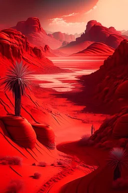 a red blooded desert valley