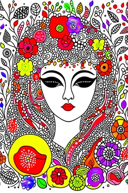 coloring page, use only black and white