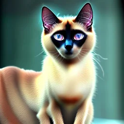 One Siamese cat