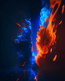 cinematic 4K HD image with dramatic orange and blue lighting