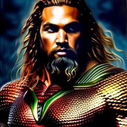 Ultra detailed fullbody Portrait in oil on canvas of Aquaman with armor,extremely detailed digital painting,extremely detailed face,crystal clear Big eyes, mystical colors ,perfectly centered image, perfect composition, rim light, beautiful lighting,masterpiece,8k, stunning scene, raytracing, anatomically correct, in the style of robert e howard and Ken Kelley and Ohrai Noriyoshi and Simon Bisley and tomzj1