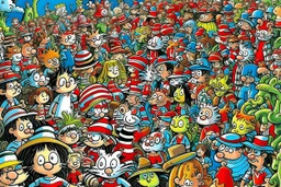 where's Wally type of image but istead of Wally it's a cat.