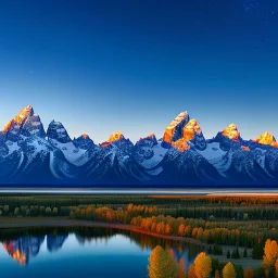 Grand Teton National Park, Wyoming,aerial view,extremely detailed digital painting, high resolution,8k, realistic, beautiful, volumetric lighting, mystical colors ,perfectly centered image, perfect composition, rim light, beautiful lighting,masterpiece, stunning scene, raytracing, anatomically correct, in the style Van Gogh and robert e howard and Ken Kelley and Ohrai Noriyoshi and Simon Bisley and tomzj1.