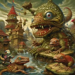 Twas brillig, and the slithy toves Did gyre and gimble in the wabe; All mimsy were the borogoves, And the mome raths outgrabe.highly detailed oil on canvas masterpiece beautiful award winning Unreal Engine very cute Jacek Yerka acrylic art Jean-Baptiste Monge Surrealism Daniel Merriam naoto hattori Catrin Welz-Stein Esao Andrews Ray Caesar Gabriel Pacheco Bridget Bate Tichenor yippy-ty-o-ty-ay The Strangeness of Thomas :-) Anna Zinkeisen