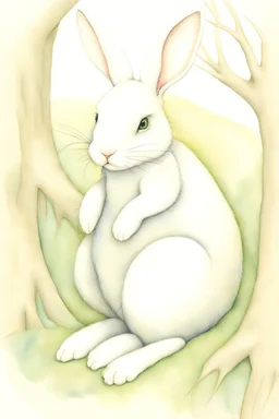 in style, Maggie Vandewall, creates graphite drawings and watercolor paintings. rabbits, animals and enchanted nature scenes. With a passion for the organic world, storybook.