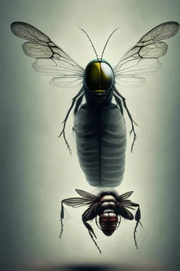 merge between an human and a fly.