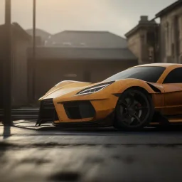 photo of a ultra realistic modified sport car, cinematic lighting, battered, low angle, trending on artstation, 4k, hyper realistic, focused, extreme details, unreal engine 5, cinematic, masterpiece