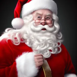 Down syndrome Santa Clause, portrait, 8k resolution