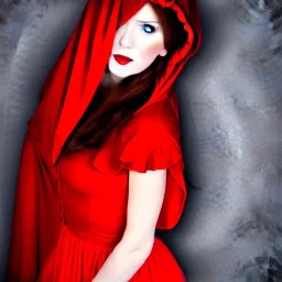 amorous, gorgeous red riding hood